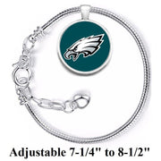 Philadelphia Eagles Silver Womens Link Bracelet W Gift Pkg D10