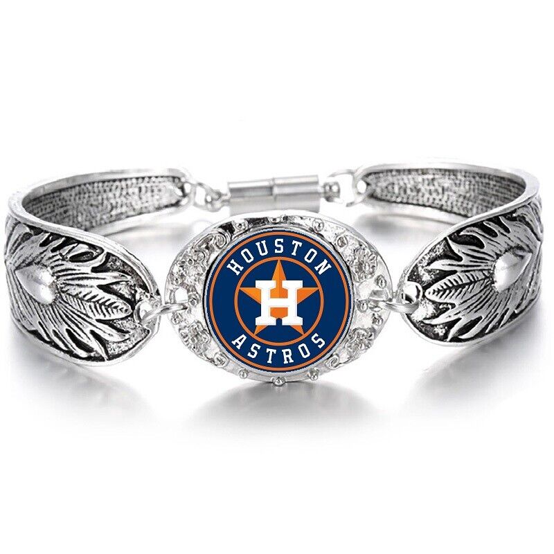 Houston Astros Women'S Sterling Silver Bracelet Baseball W Gift Pkg D3