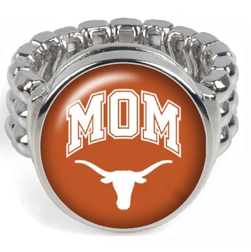 Mom Texas Longhorns Silver Womens University Ring Fits All W Giftpk D2