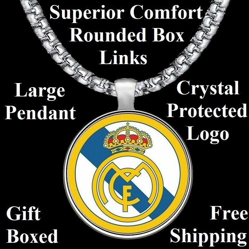 Real Madrid Soccer Futbol Mens Womens 20" Chain Link Pendant Necklace D30