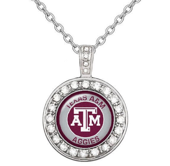 Texas A&M Aggies Womens 925 Sterling Silver Necklace College Football Gift D18