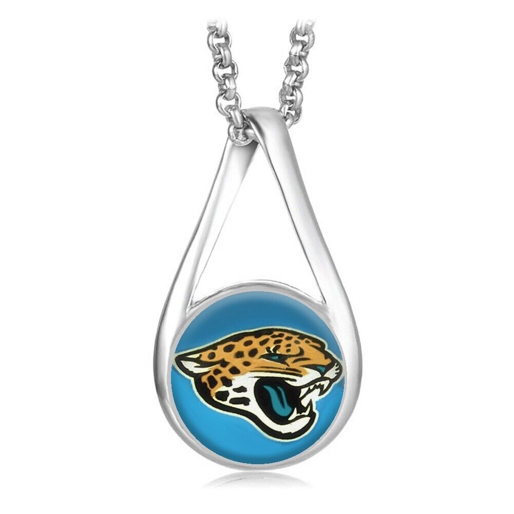 Jacksonville Jaguars Womens Sterling Silver Link Chain Necklace With Pendant D28