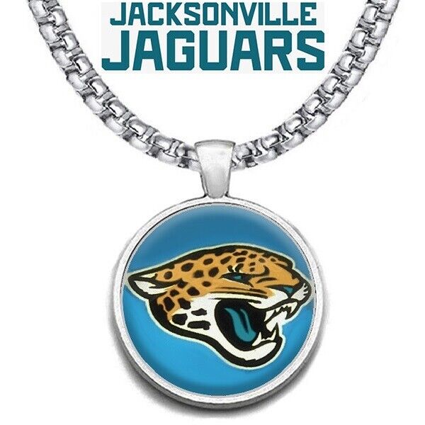 Large Jacksonville Jaguars Necklace Stainless Steel Chain Football Free Ship D30