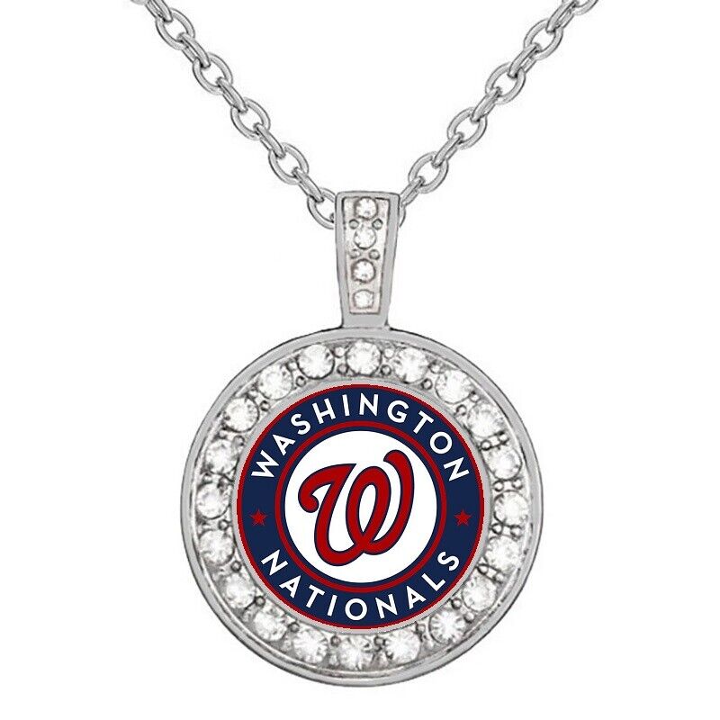 Washington Dc Nationals Women'S 925 Sterling Silver Necklace W Gift Pkg D18