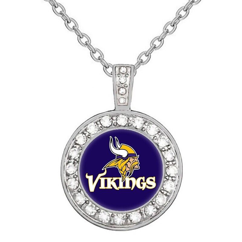 Minnesota Vikings Elegant Womens 925 Sterling Silver Necklace Football D18