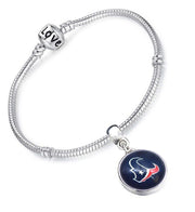 Houston Texans Womens Sterling Silver Snake Link Bracelet Football Gift D13