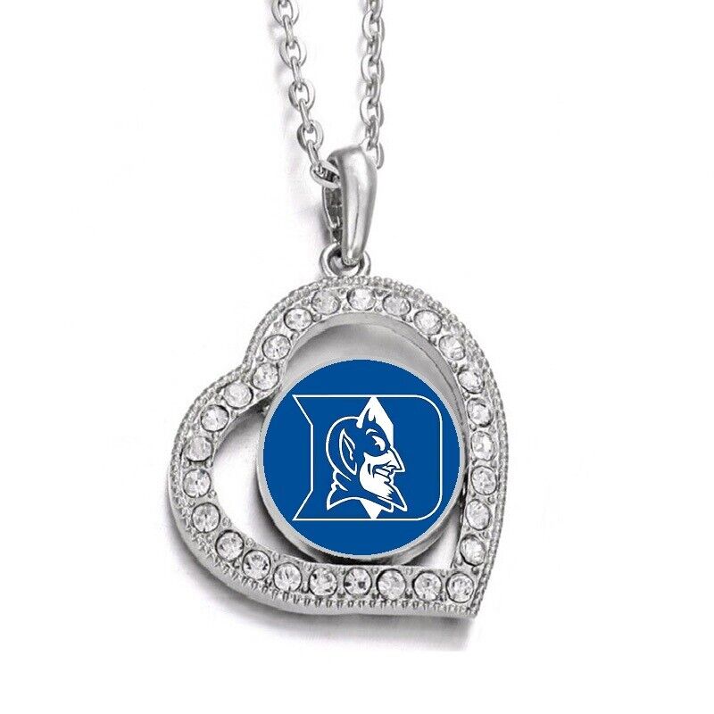Duke Blue Devils Womens Sterling Silver Link Chain Necklace With Pendant D19