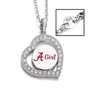 Spec Alabama A Girl Womens Sterling Silver Infinity Heart Necklace D19