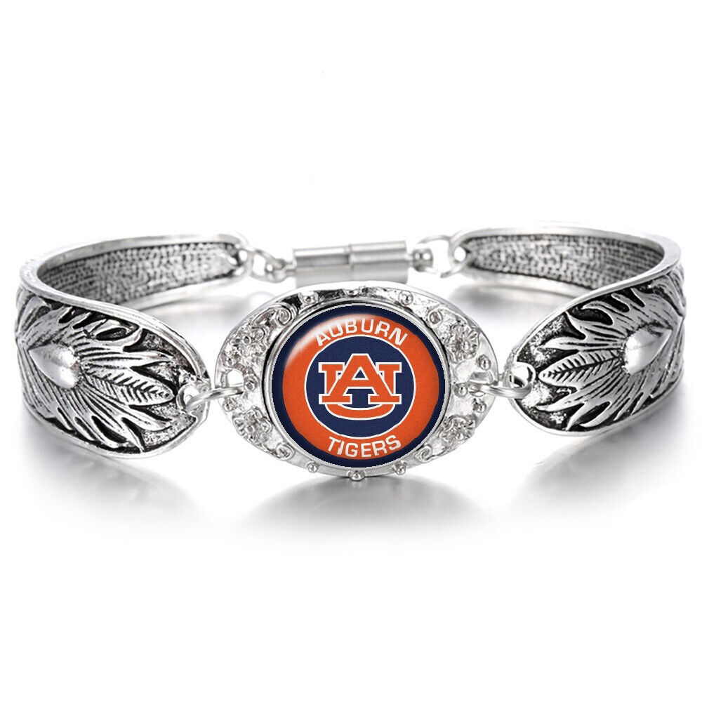 Auburn Tigers Womens 925 Sterling Silver Necklace Bracelet Gift Set State D3D18