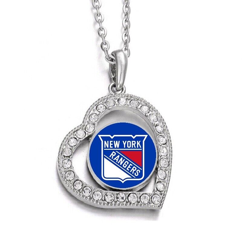 New York Rangers Ny Womens Sterling Silver Link Chain Necklace With Pendant D19