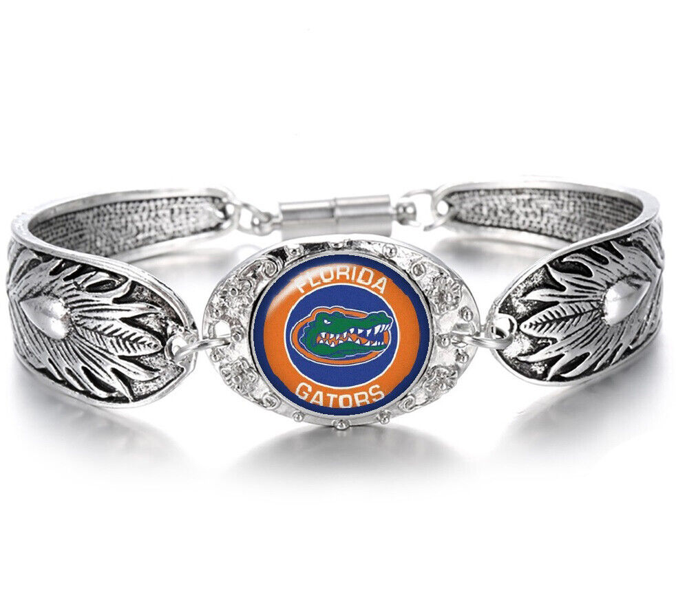 Florida Gators Womens Sterling Silver Necklace Bracelet Gift Set State D3D18