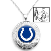 Indianapolis Colts Womens 925 Silver 20" Link Chain Necklace W/ Photo Locket D16