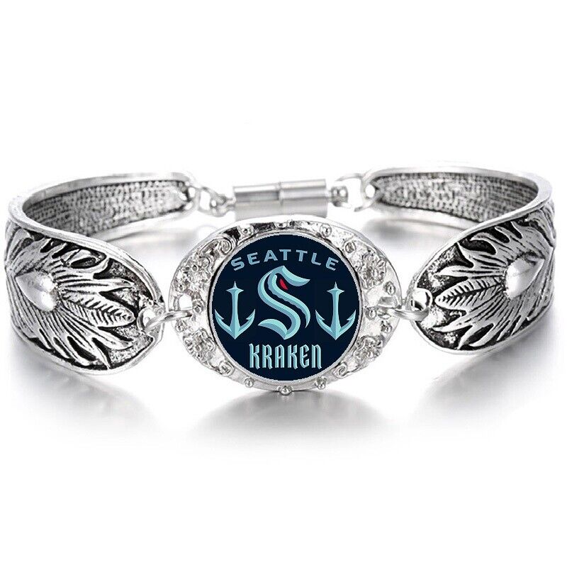 Seattle Kraken Hockey Fan Women'S Tibetian Silver Bracelet Jewelry Gift D3