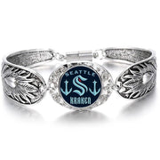 Seattle Kraken Hockey Fan Women'S Tibetian Silver Bracelet Jewelry Gift D3