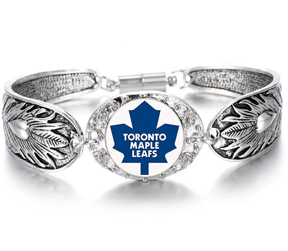 Toronto Maple Leafs Women'S Tibetian Silver Bracelet Hockey Fan Jewelry Gift C3