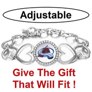 Colorado Avalanche Hockey Team Womens Silver Bracelet W Gift Pkg D27