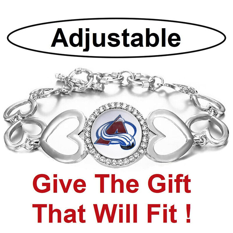 Colorado Avalanche Hockey Team Womens Silver Bracelet W Gift Pkg D27