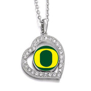 Oregon Ducks Womens Sterling Silver Link Chain Necklace With Pendant D19
