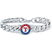 Texas Rangers Stainless Mens Womens Link Chain Bracelet Baseball Gift D4