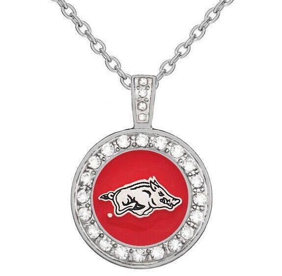 Arkansas Razorbacks 925 Sterling Silver Necklace College Gift D18