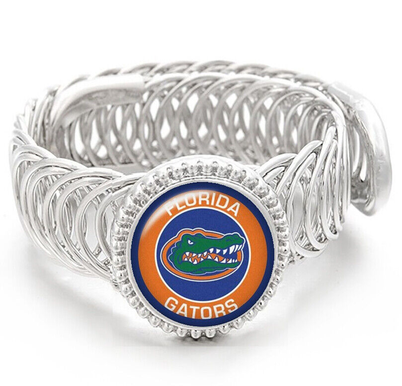 Florida Gators Mens Silver Adjustable Chain Bracelet Jewelry Gift University D11