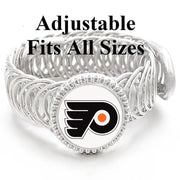Philadelphia Flyers Mens Women'S Silver Link Adjustable Hockey Bracelet Gift D11