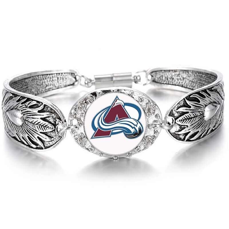 Colorado Avalanche Hockey Fan Gift Women'S Sterling Silver Bracelet Jewelry D3