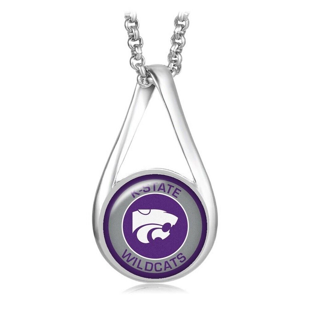 Kansas K State Wildcats Womens Sterling Silver Necklace State College Gift D28