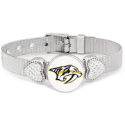 Nashville Predators Womens Adjustable Silver Hearts Bracelet Jewelry Gift D26