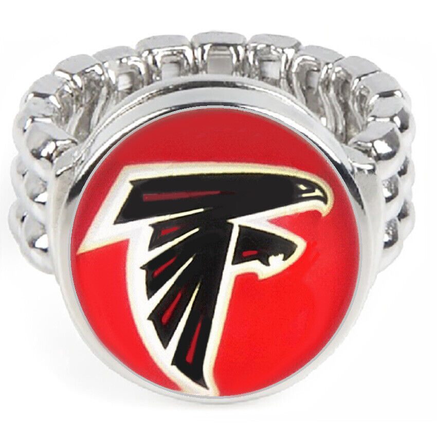 Atlanta Falcons Silver Men'S Women'S Ring Fits All Sizes W Gift Pkg Football D2