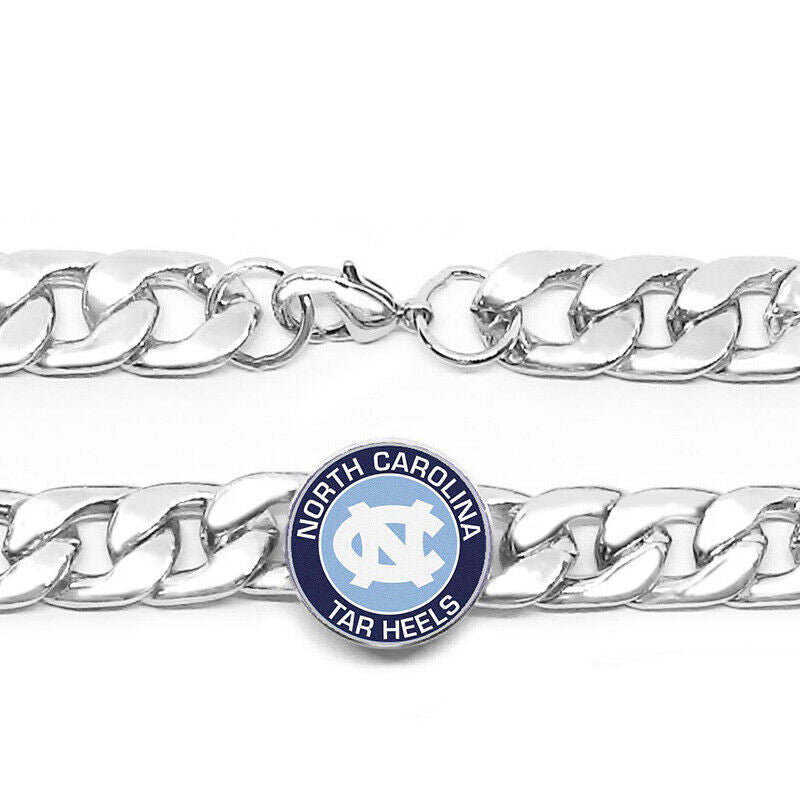 University Of North Carolina Tar Heels Mens Chain Link Bracelet Gift D4