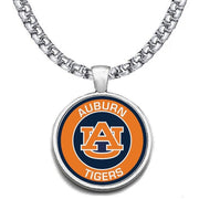 Large Auburn University Au Tigers Mens 24" Chain Pendant Necklace Free Ship' D30