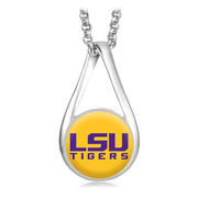 Yellow Lsu Tigers Womens Sterling Silver Necklace Louisiana State Gift D28
