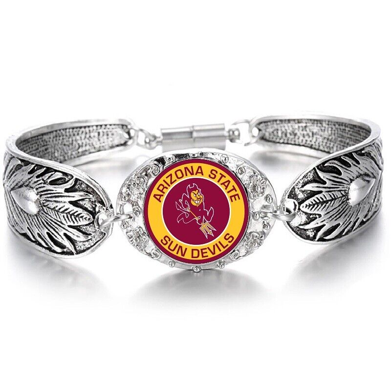 Arizona State Sun Devils Women'S Sterling Silver Bracelet Gift D3