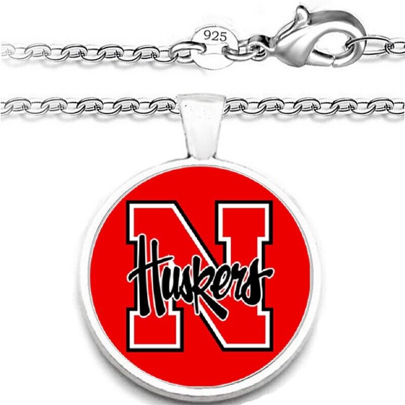 Nebraska Cornhuskers Mens Womens 925 Sterling Chain Necklace University Gift A1