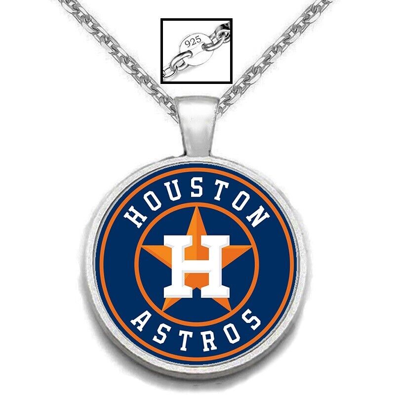 Houston Astros Mens Womens 925 Sterling Chain Necklace Baseball Gift A1