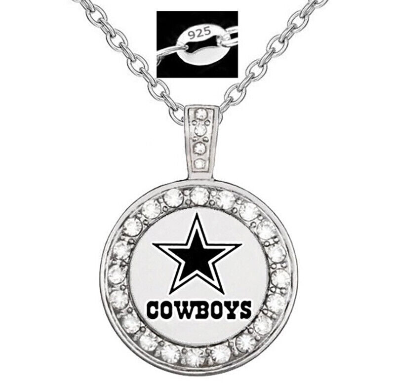Special Dallas Cowboys Women'S 925 Sterling Silver Necklace Football Gift D18
