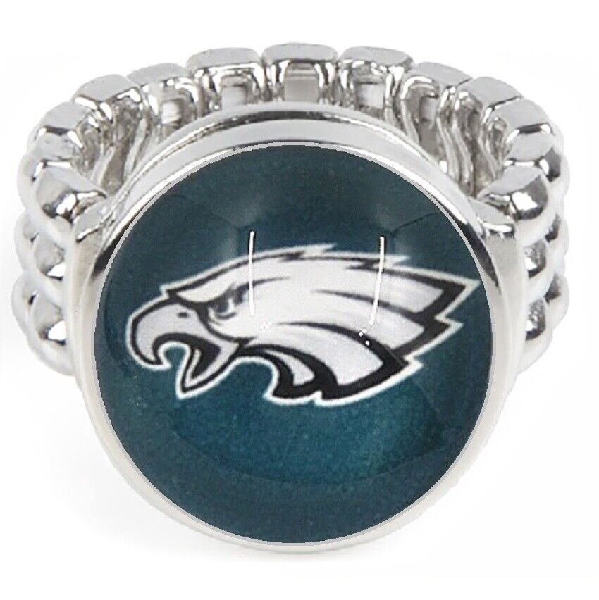 Philadelphia Eagles Gift Set Womens 925 Sterling Silver Necklace With Ring D18D2