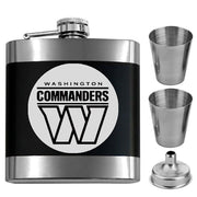 Washington Commanders Laser Engraved 4 Pc. Gift Set Stainless Steel Flask Bottle