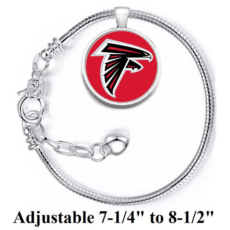 Atlanta Falcons Silver Womens' Link Bracelet W Gift Pkg D10