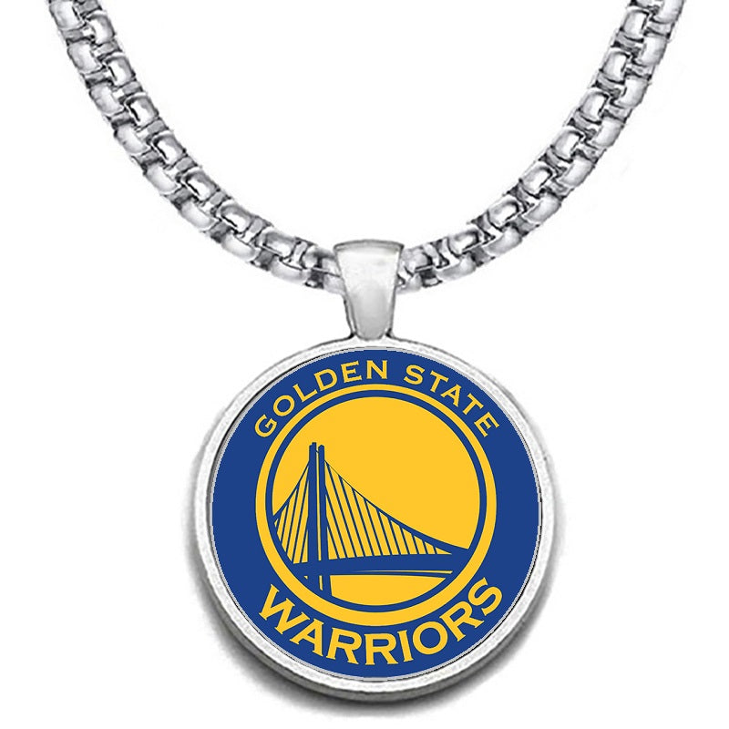 Large Golden State Warriors 24" Chain Stainless Steel Pendant Necklace Free Ship' D30